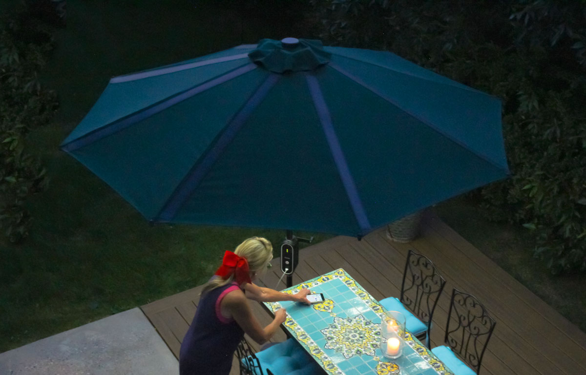 'Kasa' Solar Lit Umbrella - 